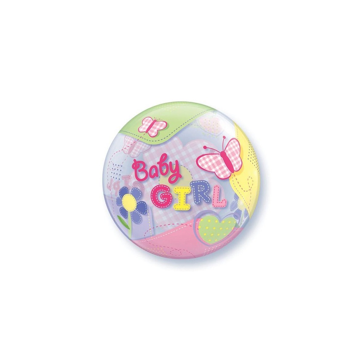 Ballon Bubble Baby Girl Papillon 