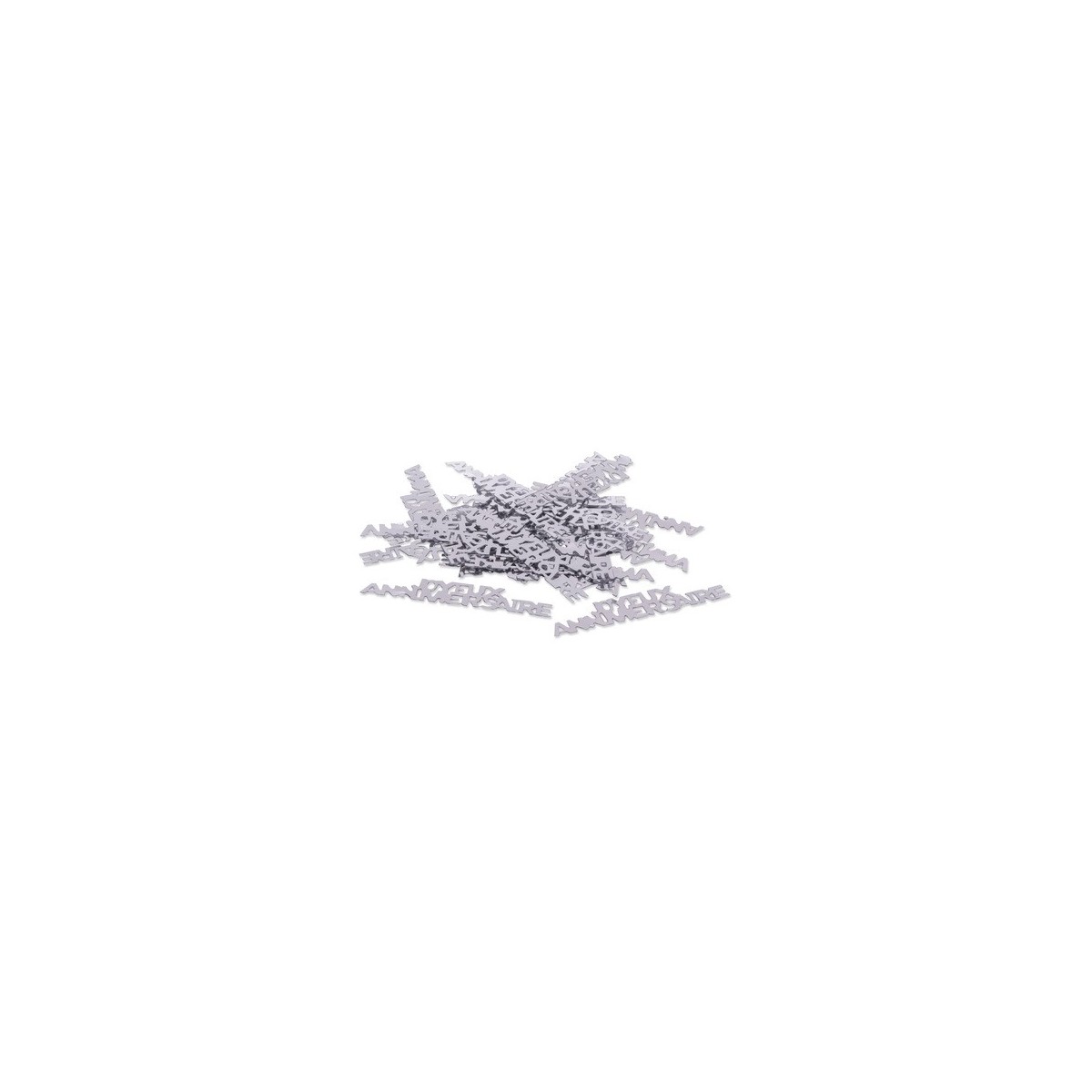 Confettis de table Joyeux Anniversaire Argent - 5 cm 14 gr
