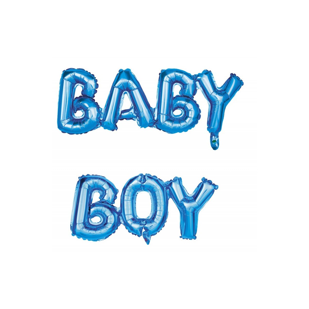 Ballon BABY BOY bleu métallisé