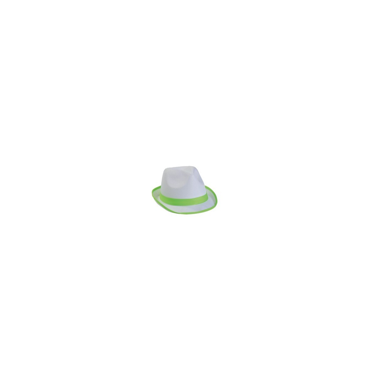 Chapeau Borsalino blanc  Fluo vert