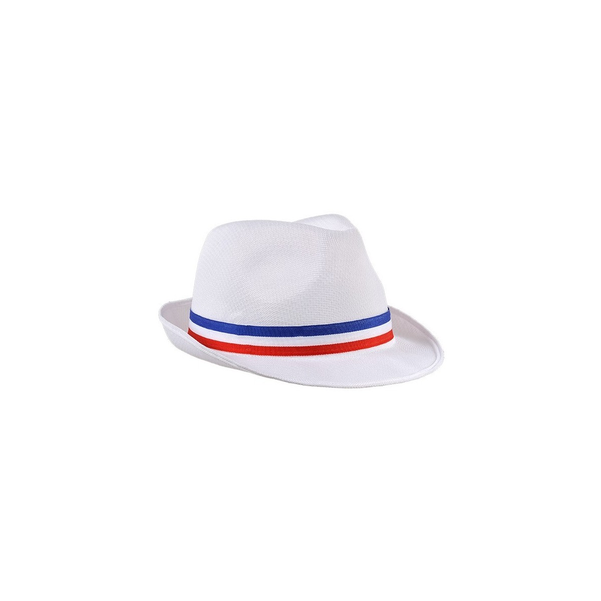 Chapeau Borsalino blanc  France tricolore