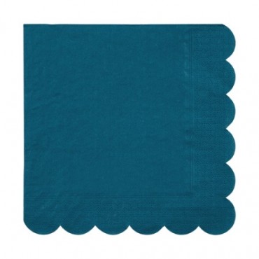 20 Grandes serviettes vert foncé 33 cm
