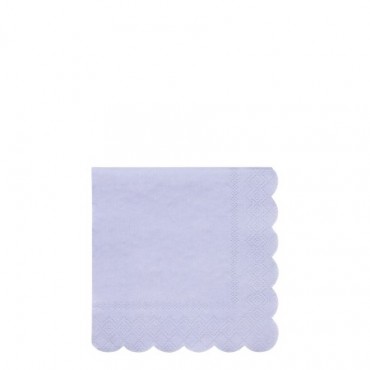 20 Petites serviettes pastel Eco bleu 33 cm