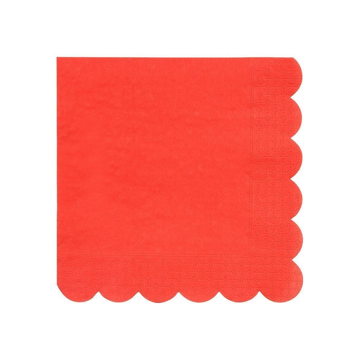 8 Grandes serviettes rouges 33 cm