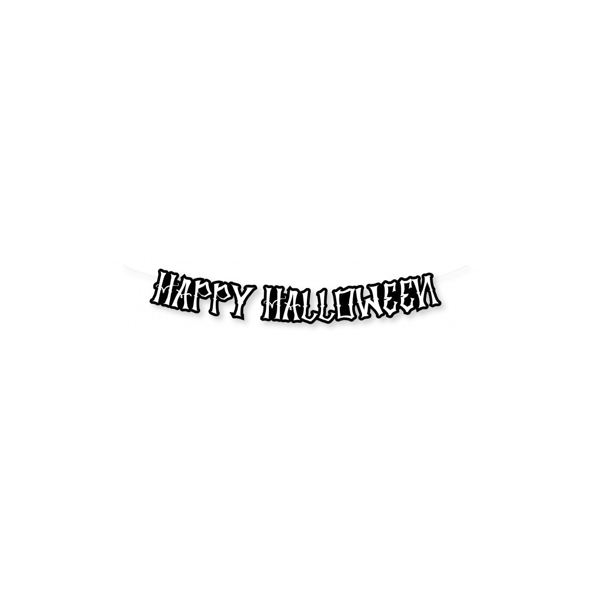 Guirlande Happy Halloween noire - 3,5 m