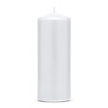 Bougie pilier blanche - 15 x 6 cm