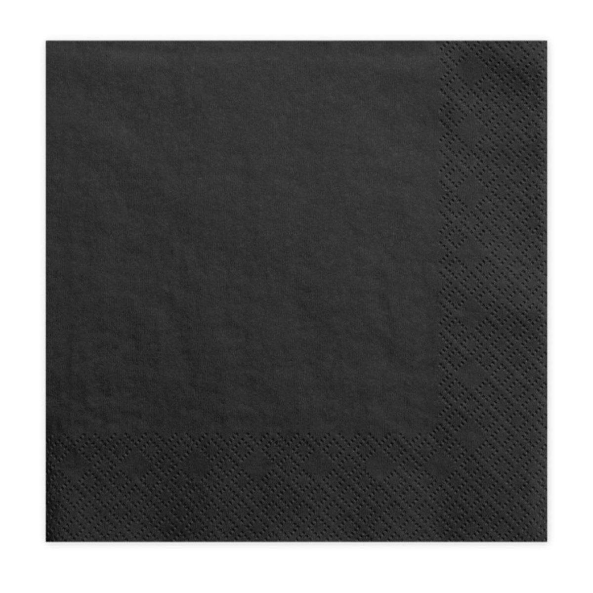 20 Serviettes papier noires