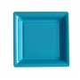 Assiettes carrées turquoise x12