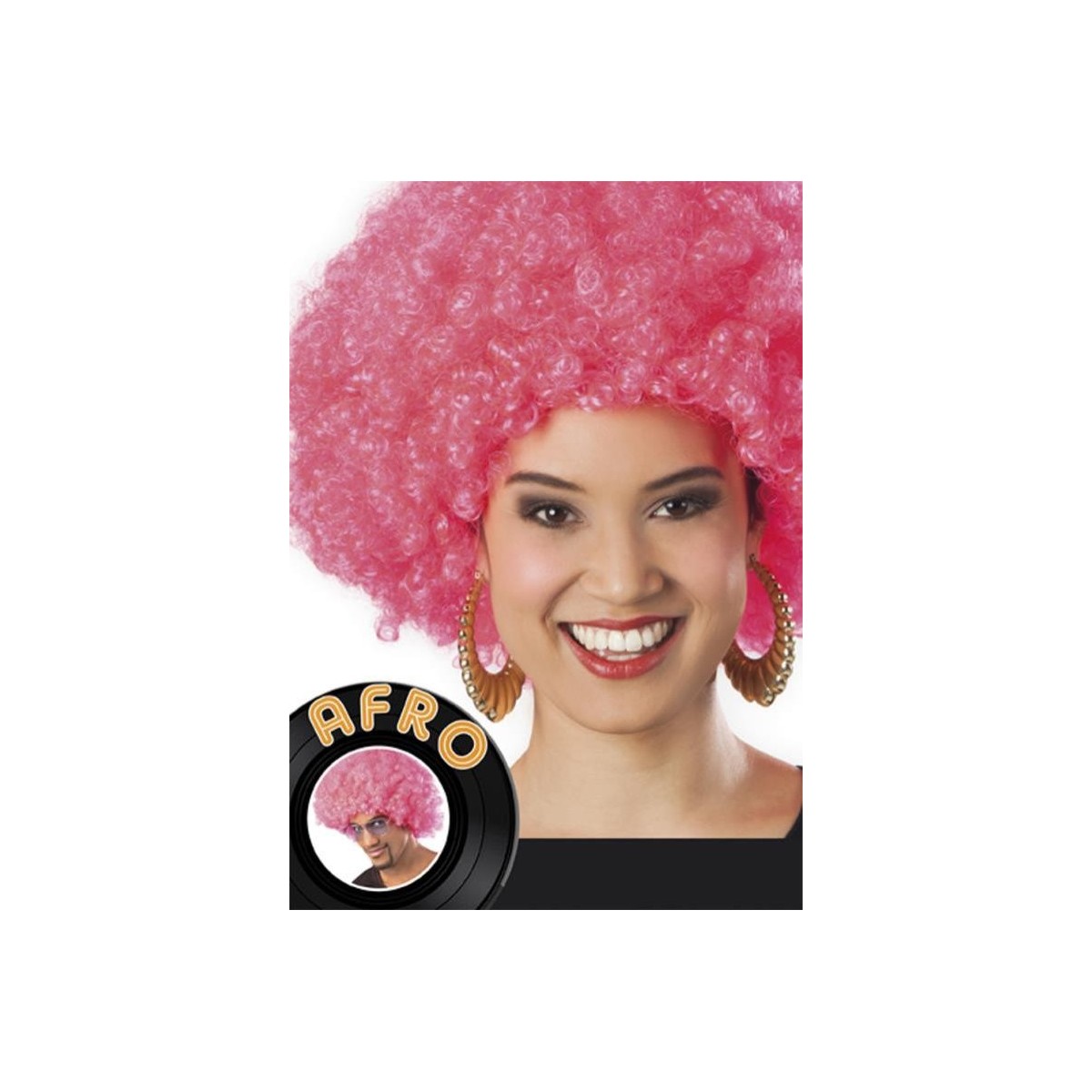 Perruque Afro rose