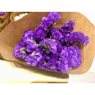 Botte de fleurs séchées - Assortiment Violet/Blanc/Vert