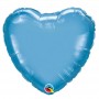 Ballon Coeur Chrome bleu
