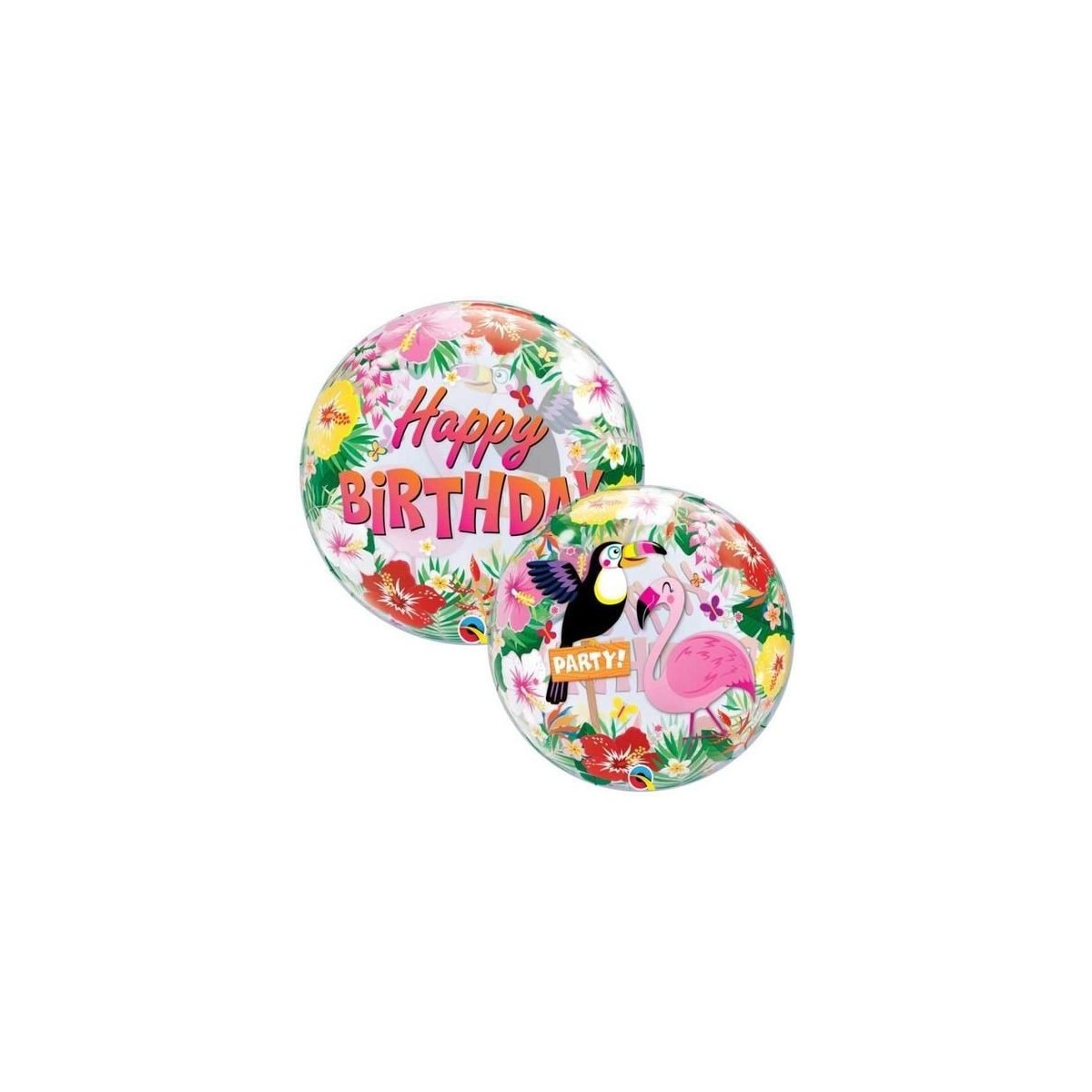 Ballon Bubble Happy Birthday Tropical Party