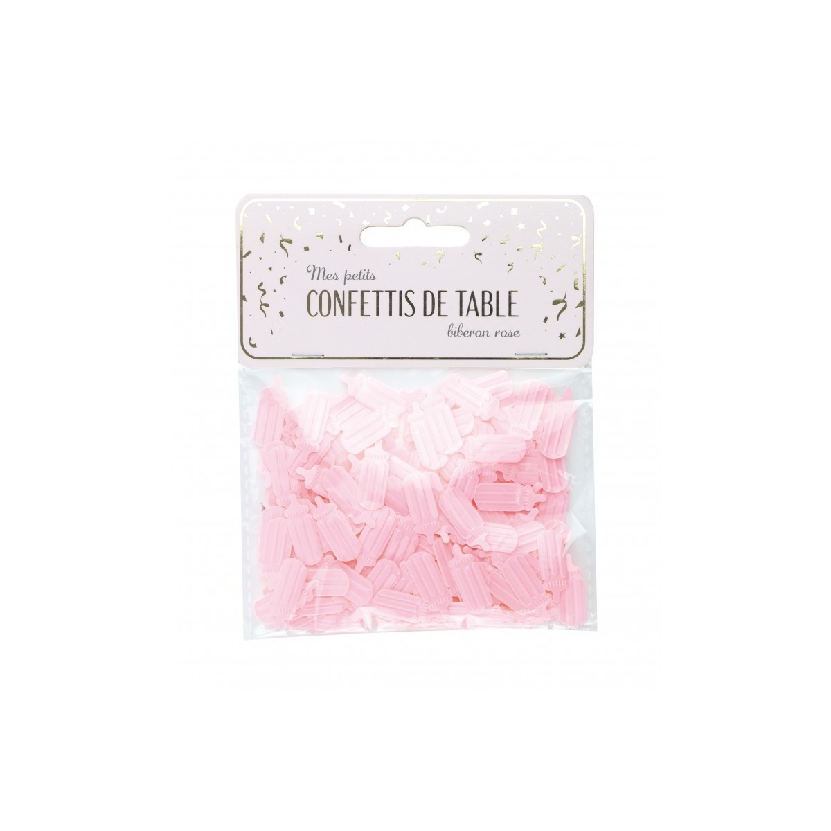 Confettis de table étoiles Biberon rose