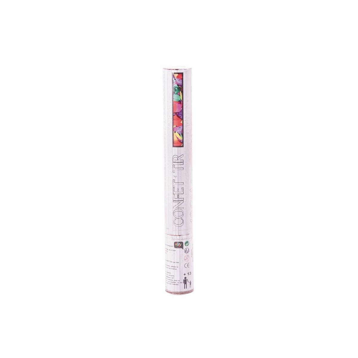 Canon à confettis multicolores 40 cm
