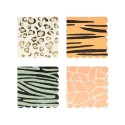 16 Petites serviettes motifs Safari