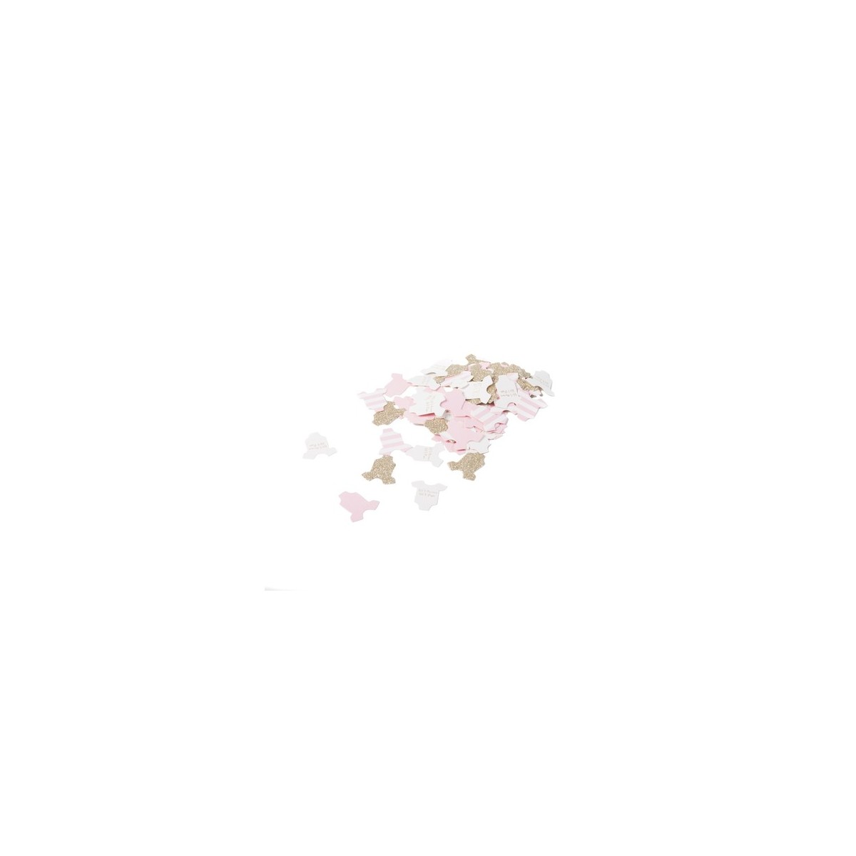 100 Confettis Body Bébé Garçon rose pâle