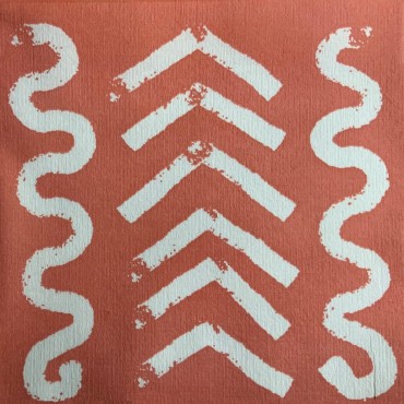 20 Serviettes Khaïma rouge - 40 x 40 cm