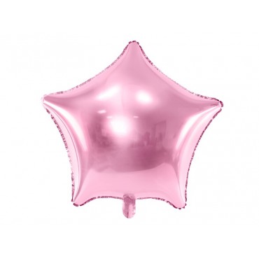 Ballon Etoile métallisé rose pastel 48 cm