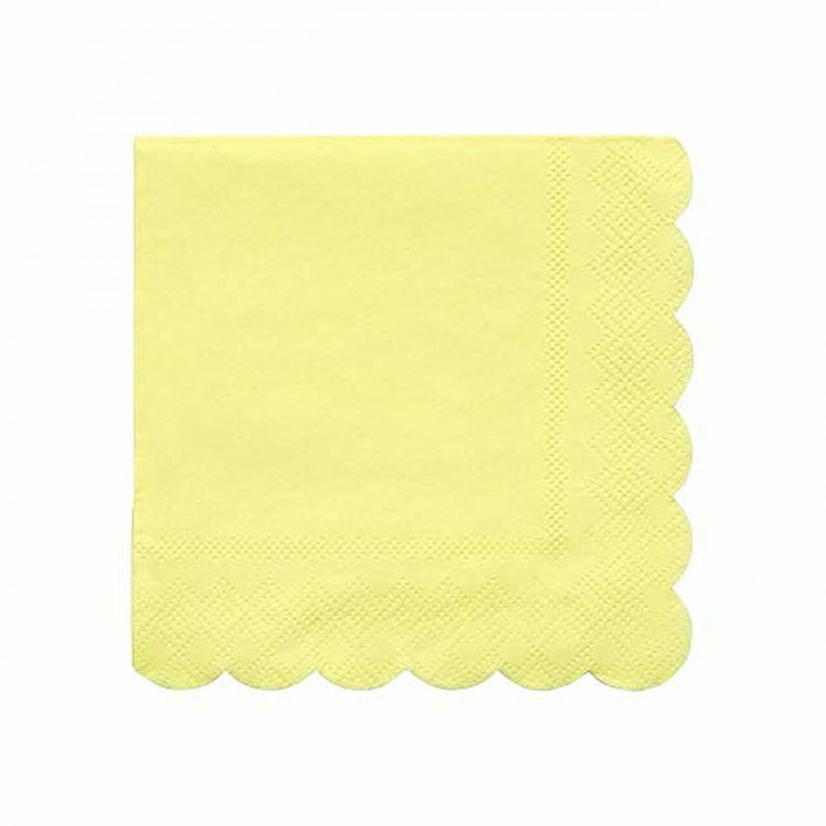 20 Petites serviettes jaune pastel