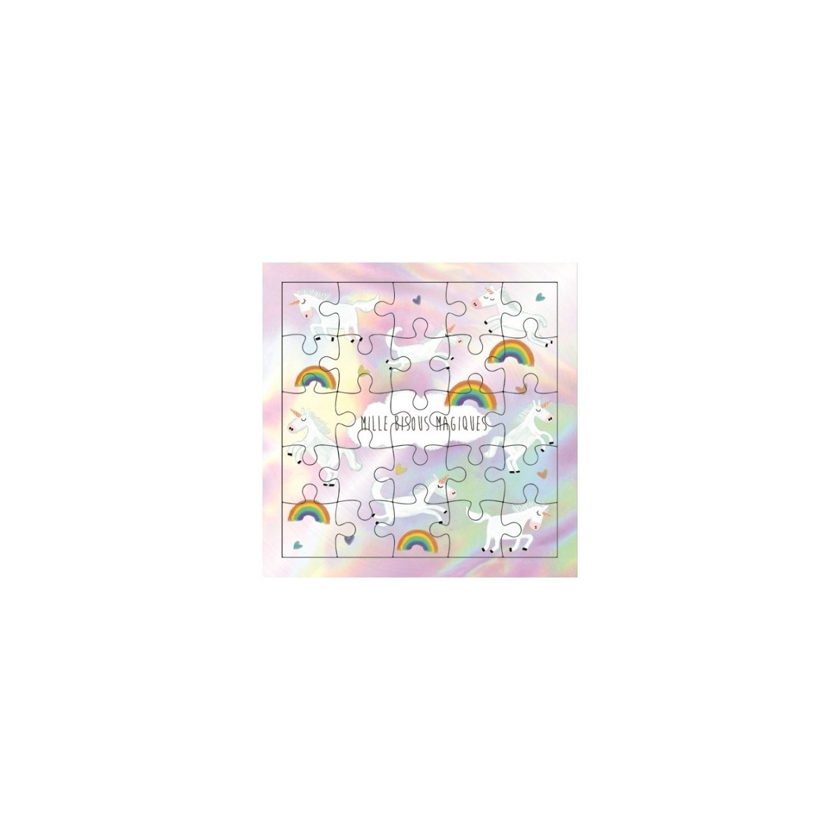 Carte Puzzle Petites Licornes