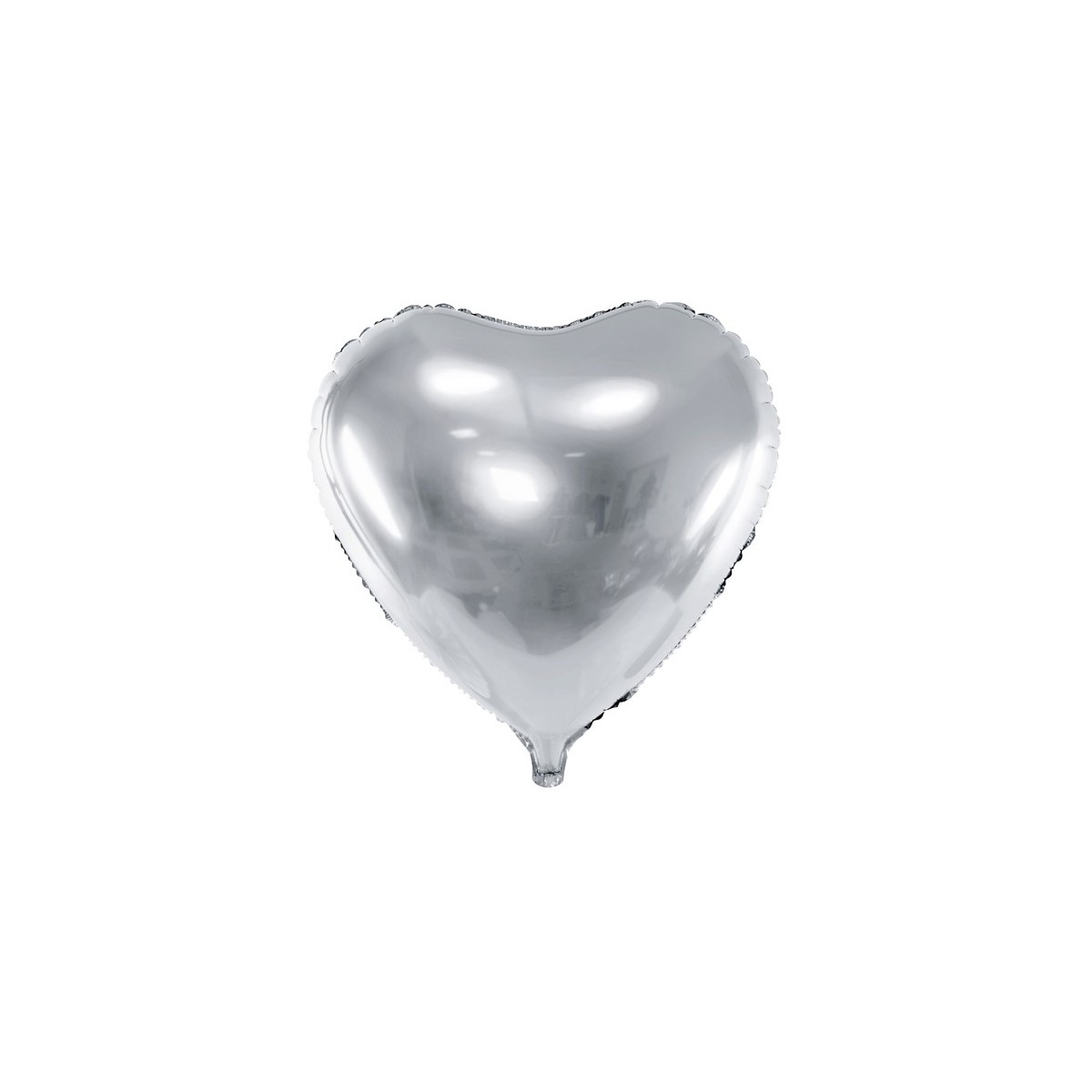 Ballon Coeur métallisé argent 45 cm