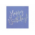 20 Serviettes Happy Birthday navy bleu