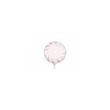 Ballon métallisé rond Candy rose pastel 35 cm