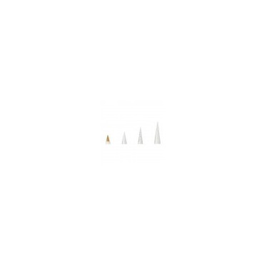 Petite forêt de 4 sapins de Noel en porcelaine blanc/or