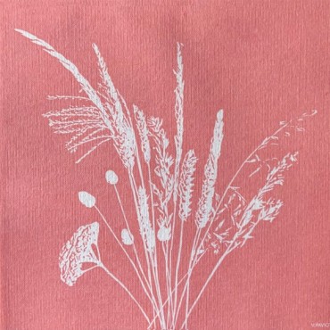 20 Serviettes Old Pink Bouquet  F. Paviot - 40 x 40 cm