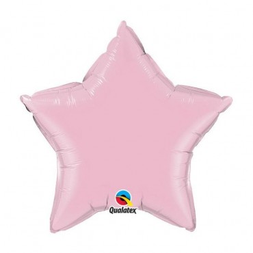 Ballon Etoile métallisé rose pâle - Vrac 50 cm