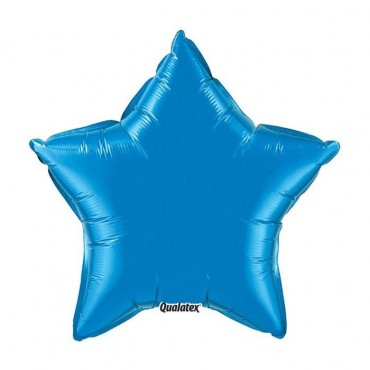 Ballon Etoile métallisé bleu saphire - Vrac 50 cm