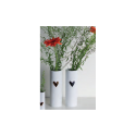 Vase en porcelaine blanche Coeur Or