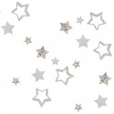 Confettis de table étoile pailletées argent