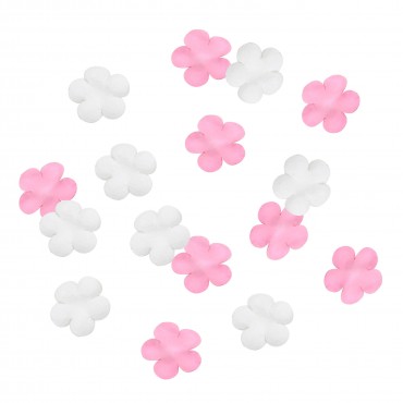 Confettis de table fleurs rose/blanc
