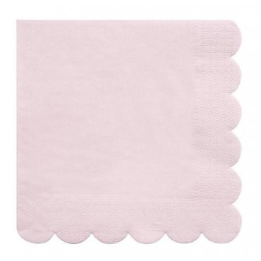 20 Petites serviettes rose poudré