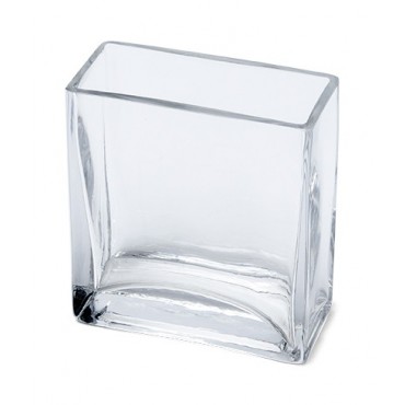 vase rectangulaire en verre