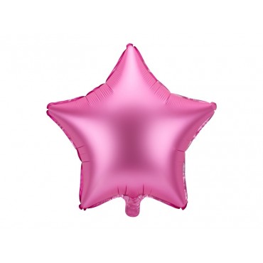 Ballon Etoile métallisé rose 48 cm