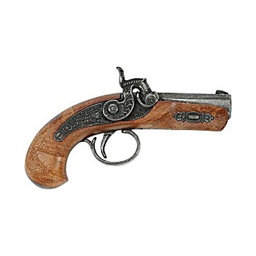 Pistolet de pirate Philadelphia - 1 coup - 13 cm - Métal - SCHRODEL