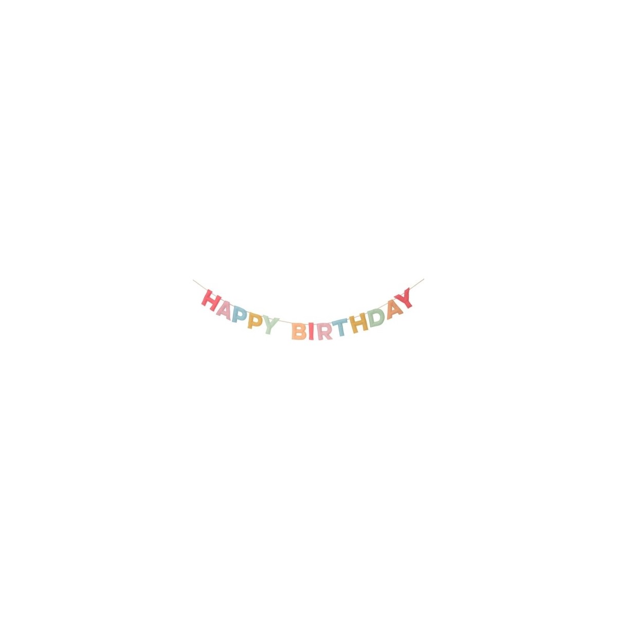 Guirlande Happy Birthday en tissu