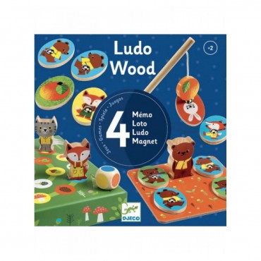 Coffret 4 jeux Ludo Wood - DJECO