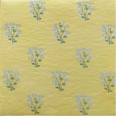 20 Serviettes Prairie Jaune F. Paviot - 40 x 40 cm