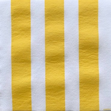 20 Serviettes rayées jaune - 40 x 40 cm