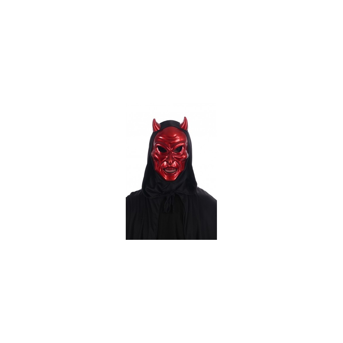 Masque Diable rouge avec capuche