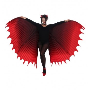 Déguisement Cape ailes Diablesse rouge/noir