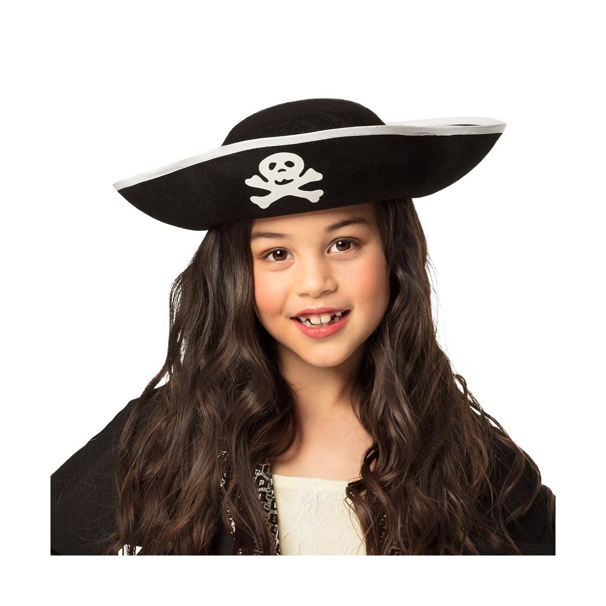 Chapeau Pirate enfant noir/blanc
