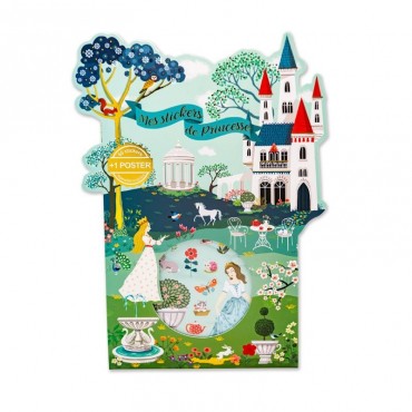 Stickers Princesses repositionnables sur poster