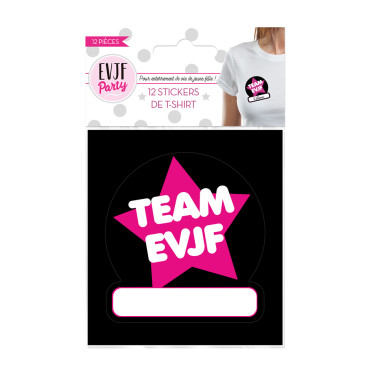 12 Stickers "Team EVJF"...