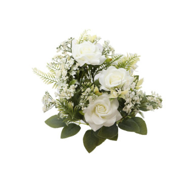 Bouquet de 5 roses blanches...