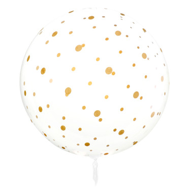 Ballon Bobo pois dorés - 60 cm