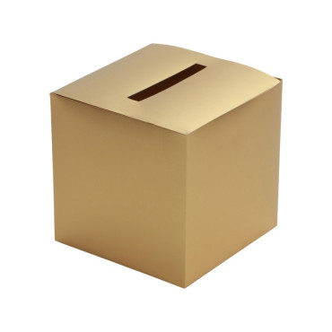 Urne carrée pliable Or 23 cm
